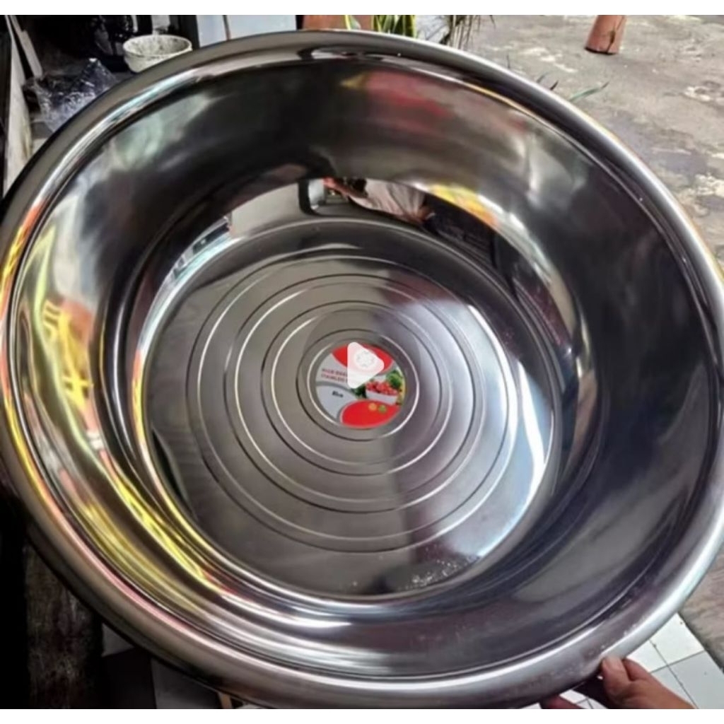 BASKOM STENLIS SUS 304 50 CM/ BASKOM STENLIS BESAR