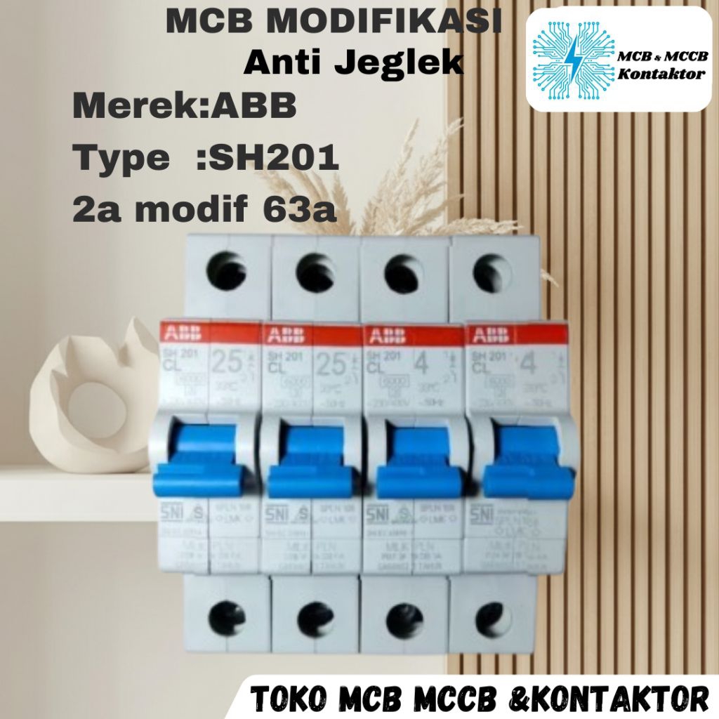 Mcb Modif Anti Jeglek ABB SH201/S191/S161  Modifikasi