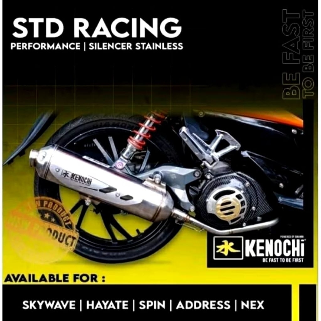 KNALPOT KENOCHI STANDAR RACING SUZUKI SKYWAVE,SPIN 125,ADDRESS,NEX..