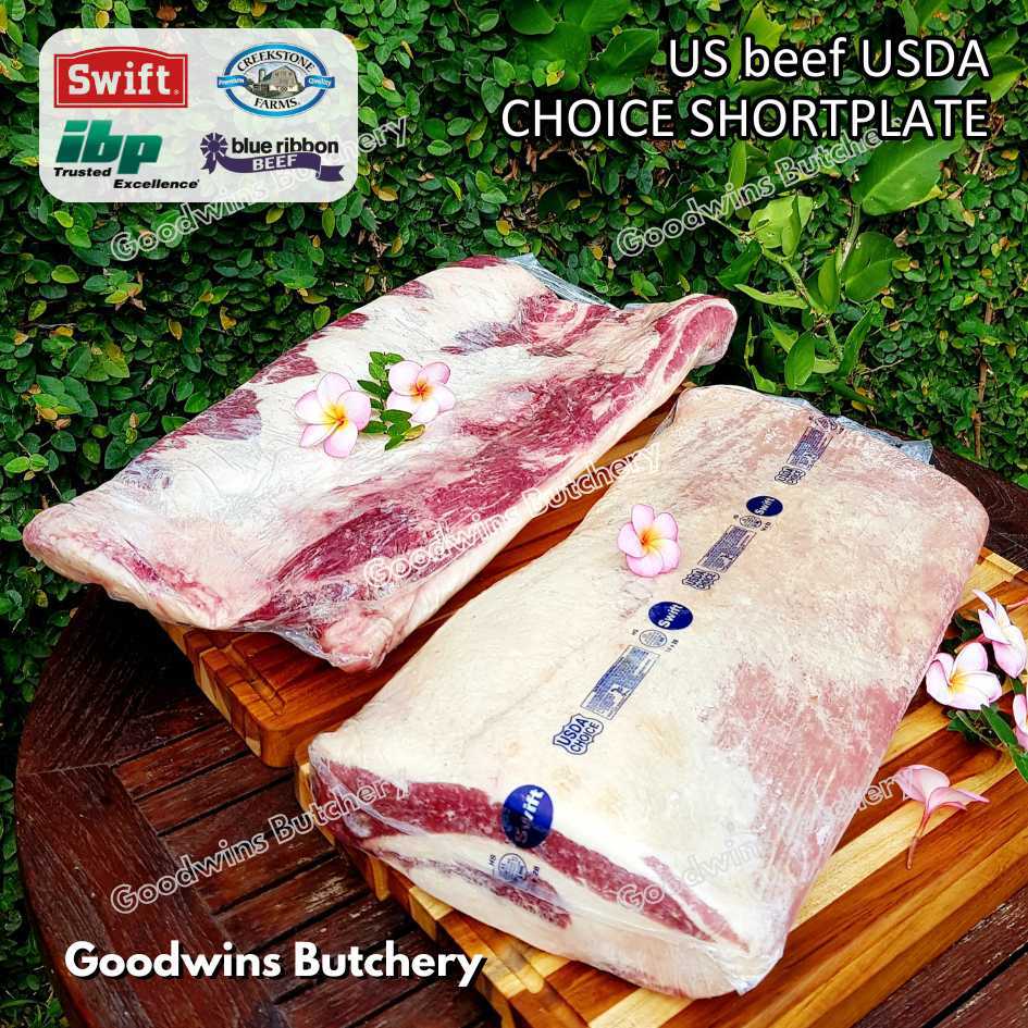 US / Brazil beef SHORTPLATE whole cut utuh 7kg | daging sapi perut samcan iris slice teriyaki yakini