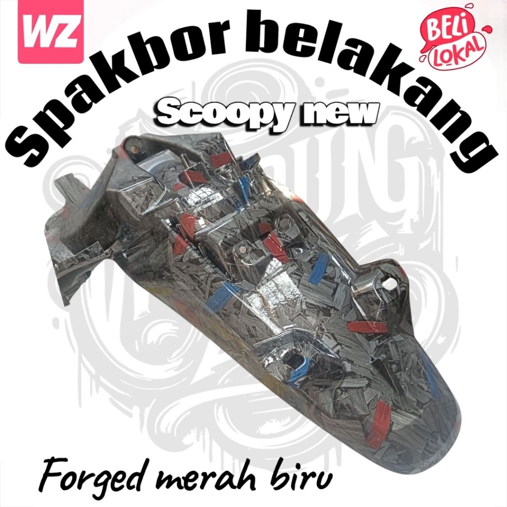 carbon spakbor belakang scoopy new 2020-2023