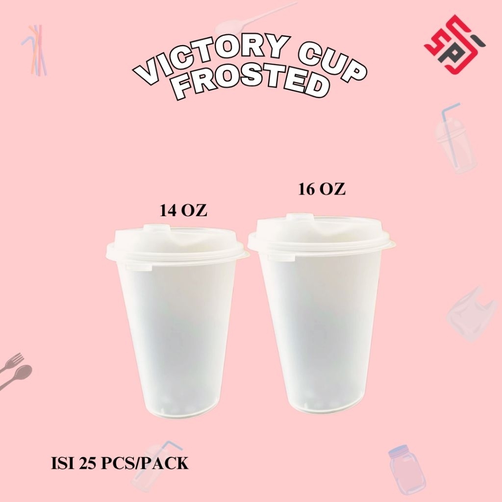 Gelas Injection Frosted Victory/Cup Injection Frost/Doff