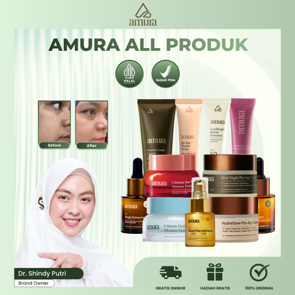 Amura dr Shindy Skincare Wajah Glowing Penghilang Jerawat Flek Hitam Sunscreen GRATIS ONGKIR