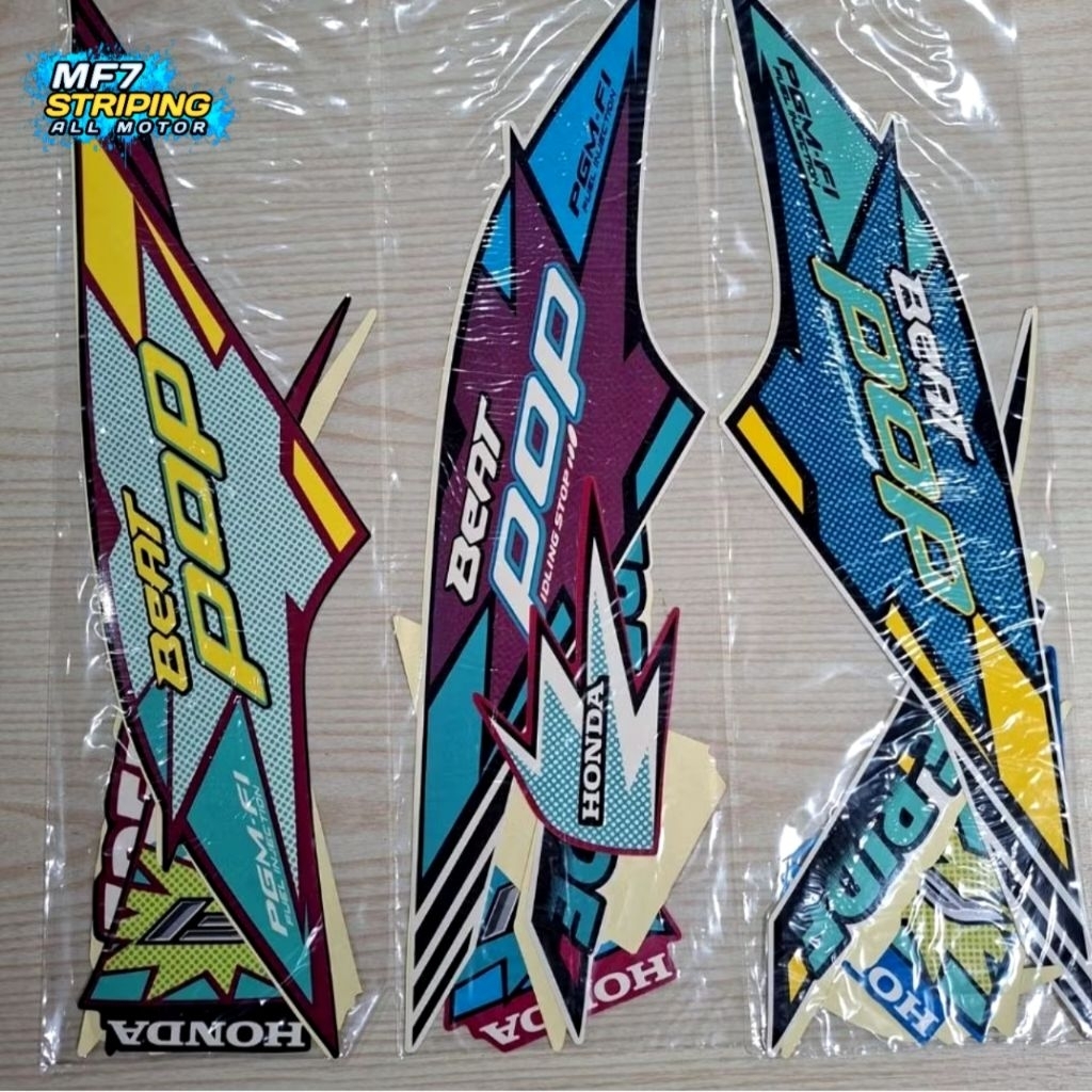 STRIPING BEAT POP 2016 ORIGINAL LOOK STIKER BEAT POP 2016 FULLSET