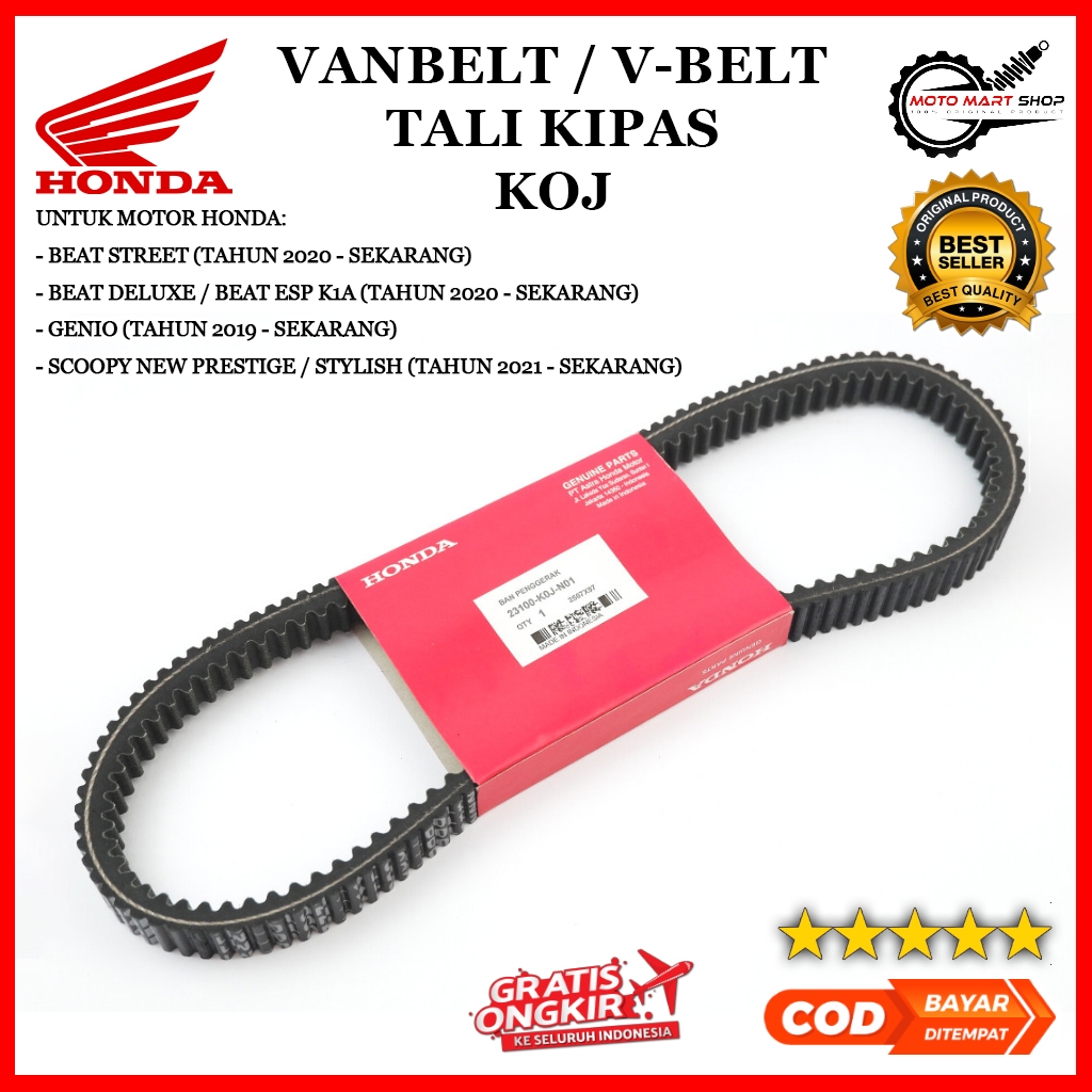 Vanbelt V-Belt K0J Honda Beat FI eSP Genio Scoopy New 2021 Beat Street Deluxe - K0J