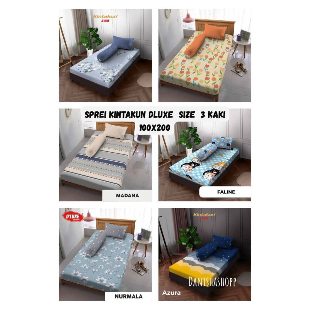 Sprei Dluxe kintakun ukuran single 100x200 (3kaki) sprei anak / sprei motif karakter / sprei asrama