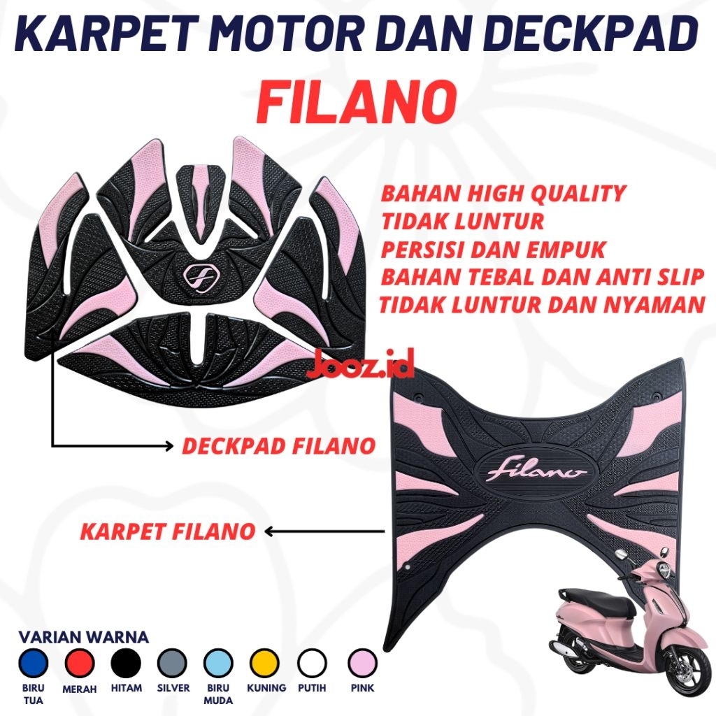 KARPET YAMAHA FILANO DAN DECKPAD FILANO BAHAN KARET PREMIUM DECKPAD KARPET MOTOR GRAND FILANO