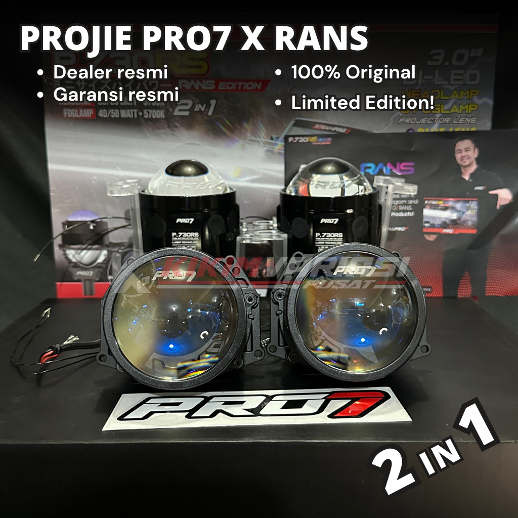 Projie Biled Pro7 x Rans P730RS 2in1 Headlamp Foglamp 3 Inch Original Garansi