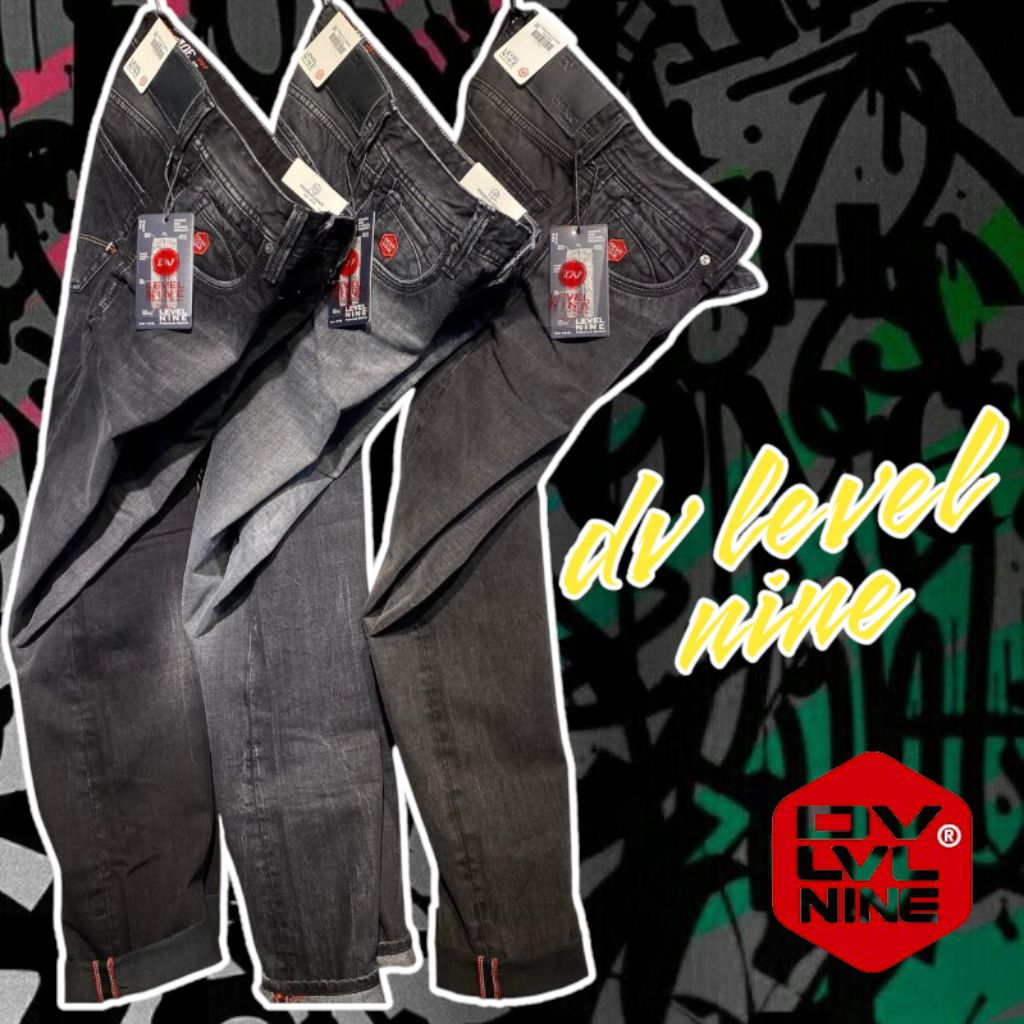 CELANA JEANS PRIA SLIMFIT DV LEVEL NINE ORIGINAL | CELANA PANJANG PRIA SLIMFIT DV LEVEL NINE