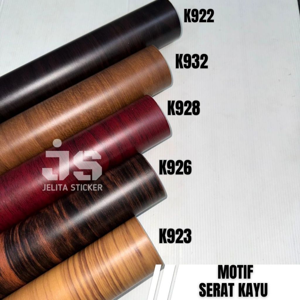 [ ROLL ] Sticker Motif Serat Kayu Stiker Variasi Interior Mobil dan Furniture