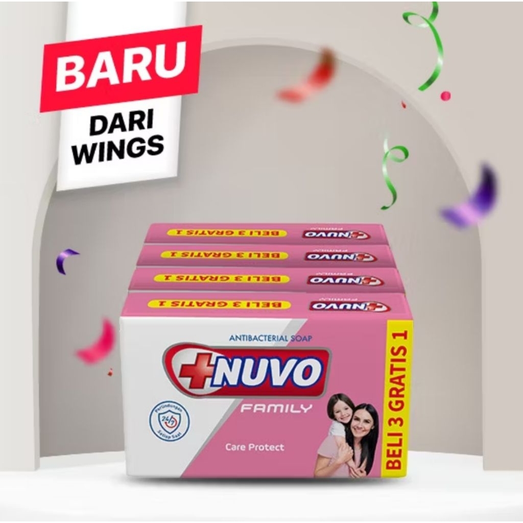 Sabun Batang NUVO 4x100gr / Sabun Mandi Banded isi 4
