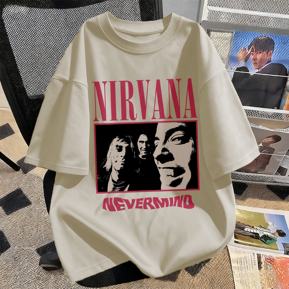 Butik Bebas Masalah - Kaos pria murah | Atasan kasual harian oversize| Kaos nirvana original 100% | 