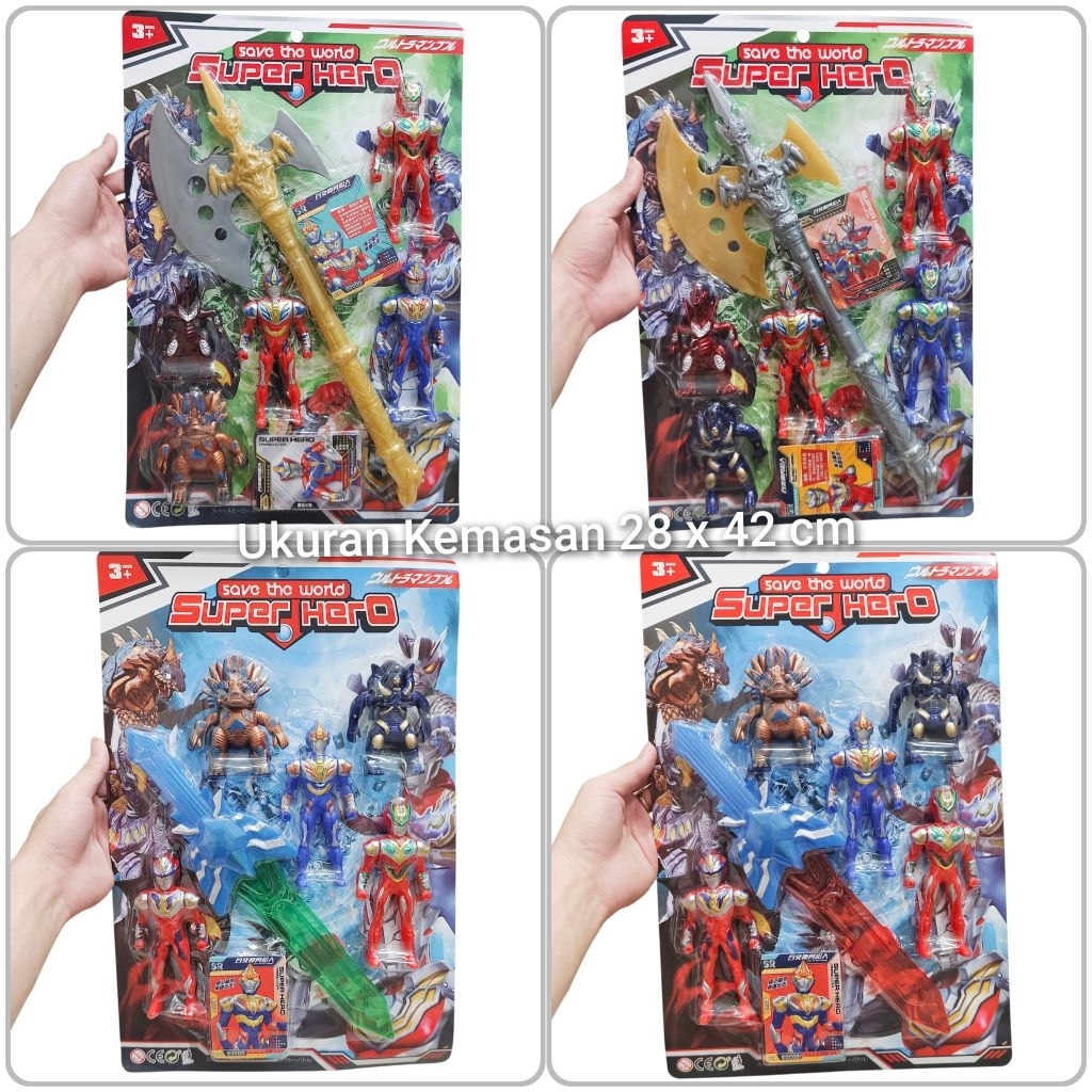 1212 Mainan SuperHero Ultramen / Mainan Anak Ultramen / Mainan 1 Set Termasuk Hero Ultramen / Mainan