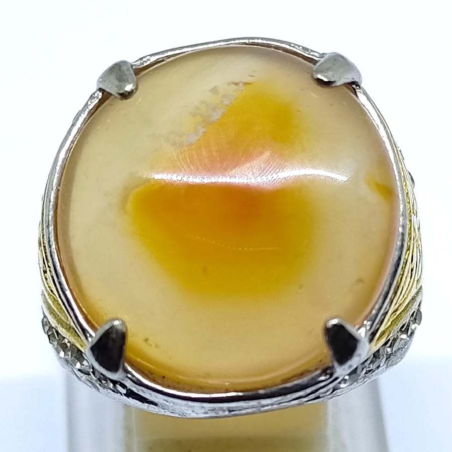 Cincin Titanium Pria Batu Akik Salawangi Kode 2433