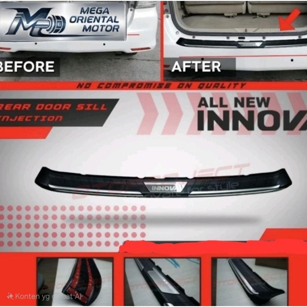 Otoproject - Rear Door Sill Plate Innova Reborn - Sillplate / sill plate belakang injection Innova R