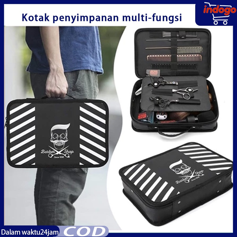 Tas Koper Pisau Cukur Cukur Gunting Salon Gunting Alat Cukur Portabel