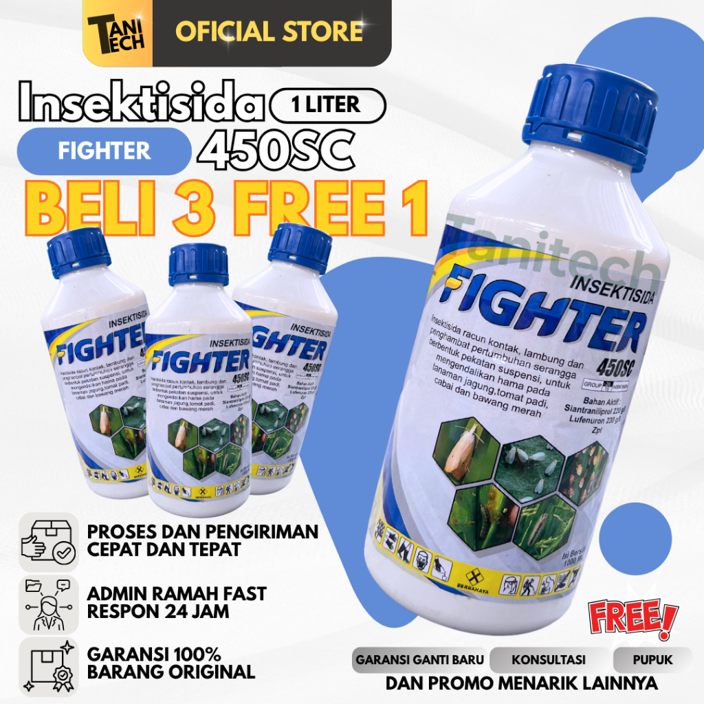 Insektisida FIGHTER 450SC 1L Basmi Hama Padi, Sayur & Perkebunan