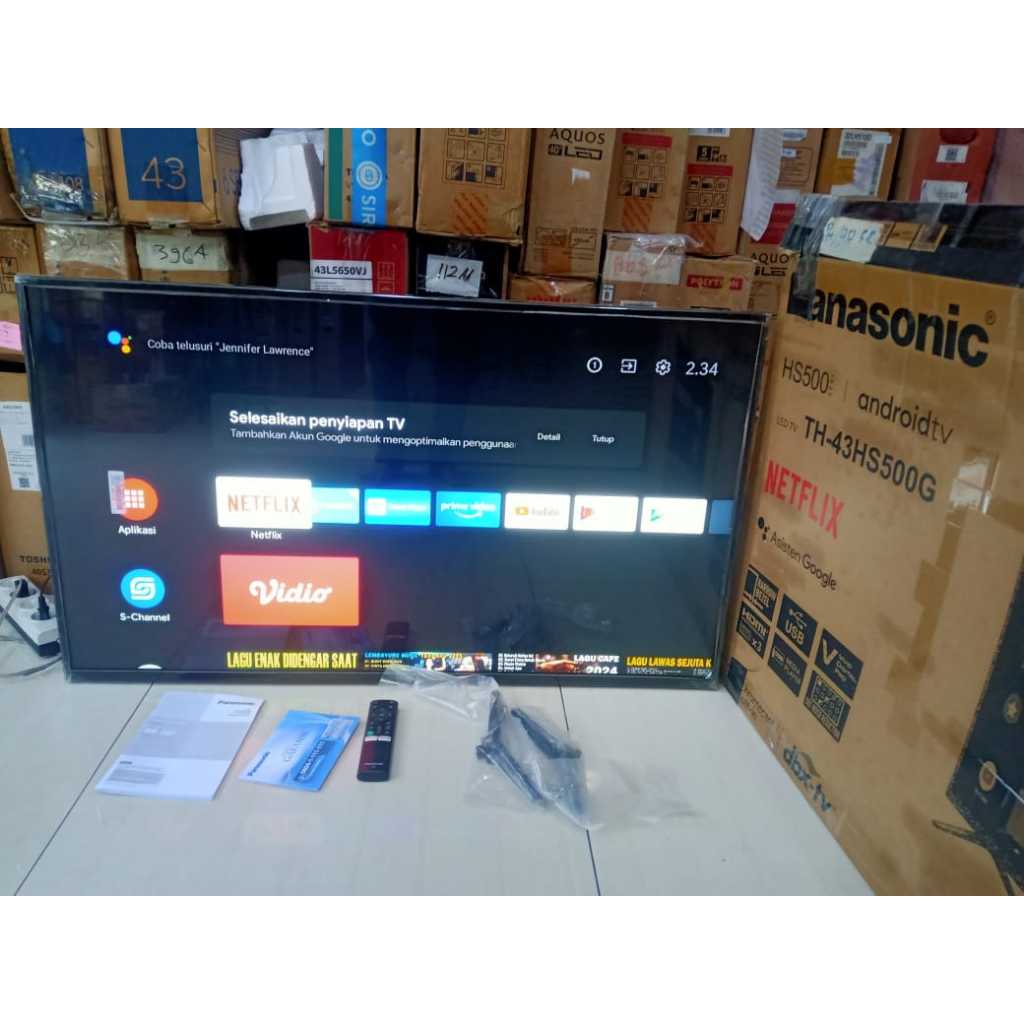 TV LED Panasonic 43 Inch FHD Android TV Youtube Wifi Netflix Bluetooht HDMI USB DVBT-T2 KODE 2016