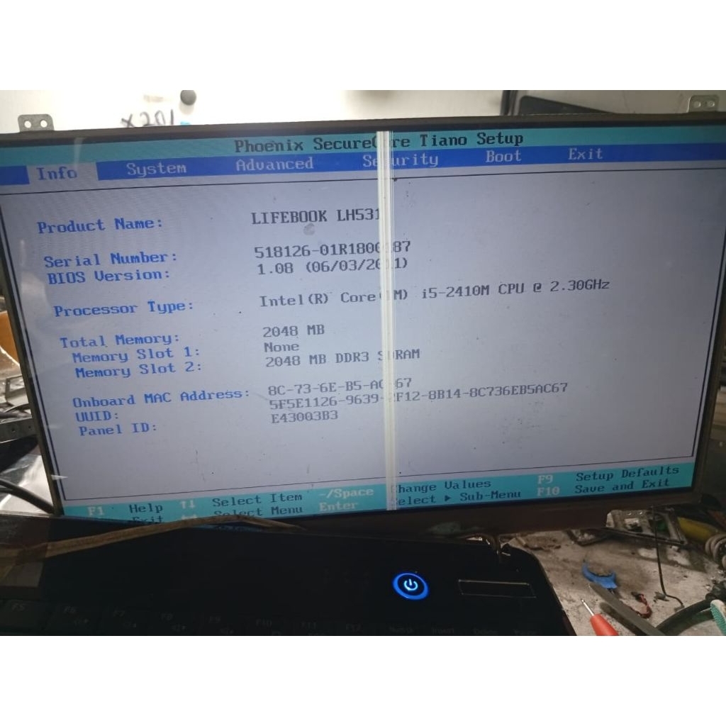 Motherboard Mainboard Mobo Laptop Fujitsu LifeBook LH531