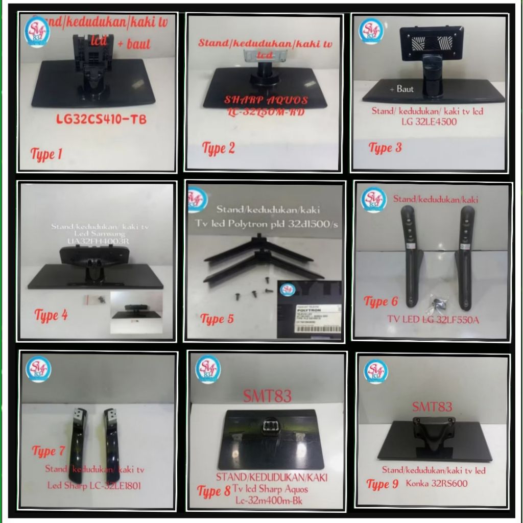 Stand/kedudukan/kaki tv lcd led