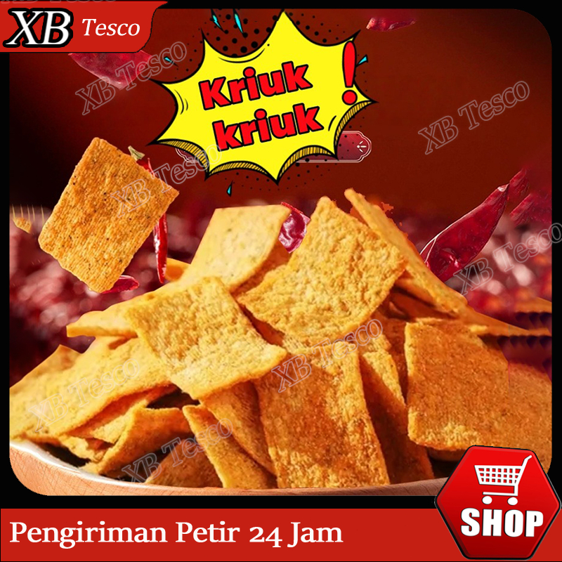 Guoba Snack Keripik Beras Pedas/guoba keripik camilan/Jajanan tradisional