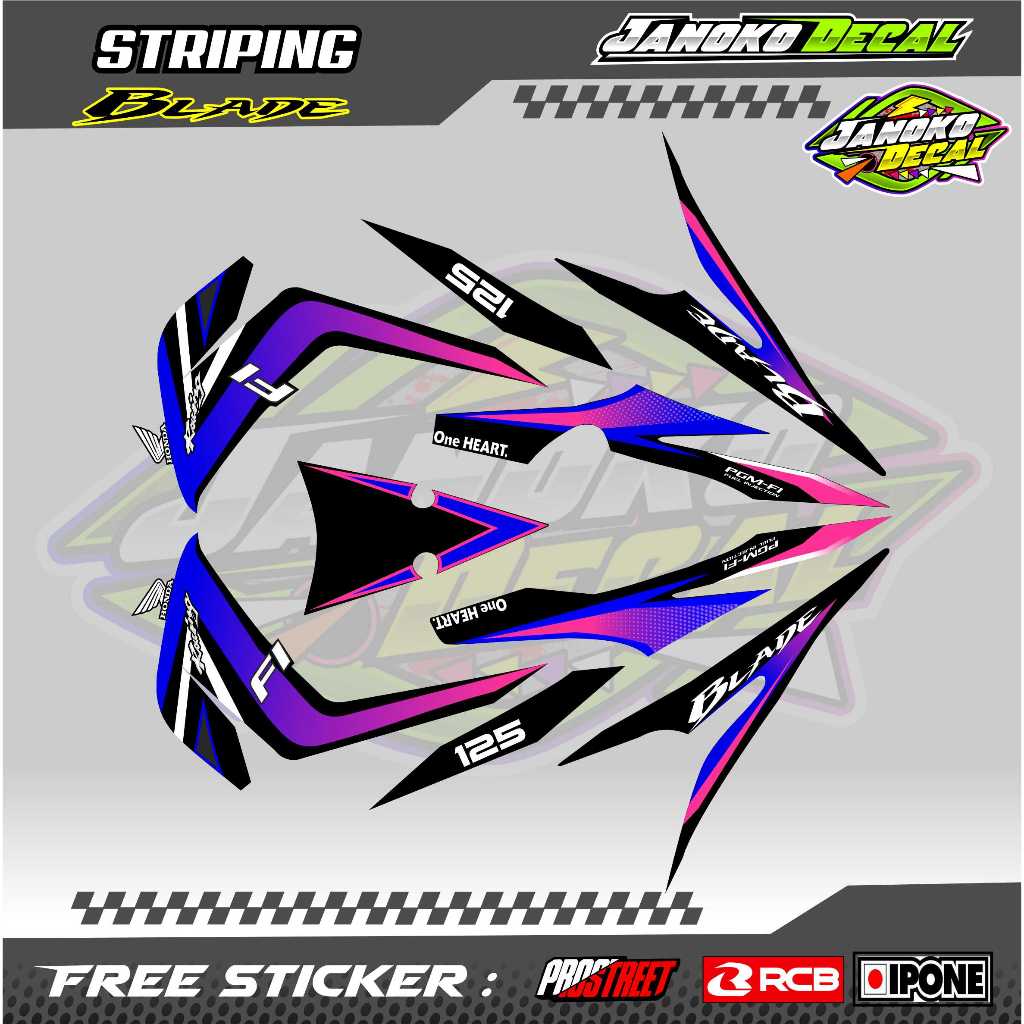 STRIPING VARIASI HONDA BLADE 125 / STICKER LIST VARIASI MOTOR BLADE 125