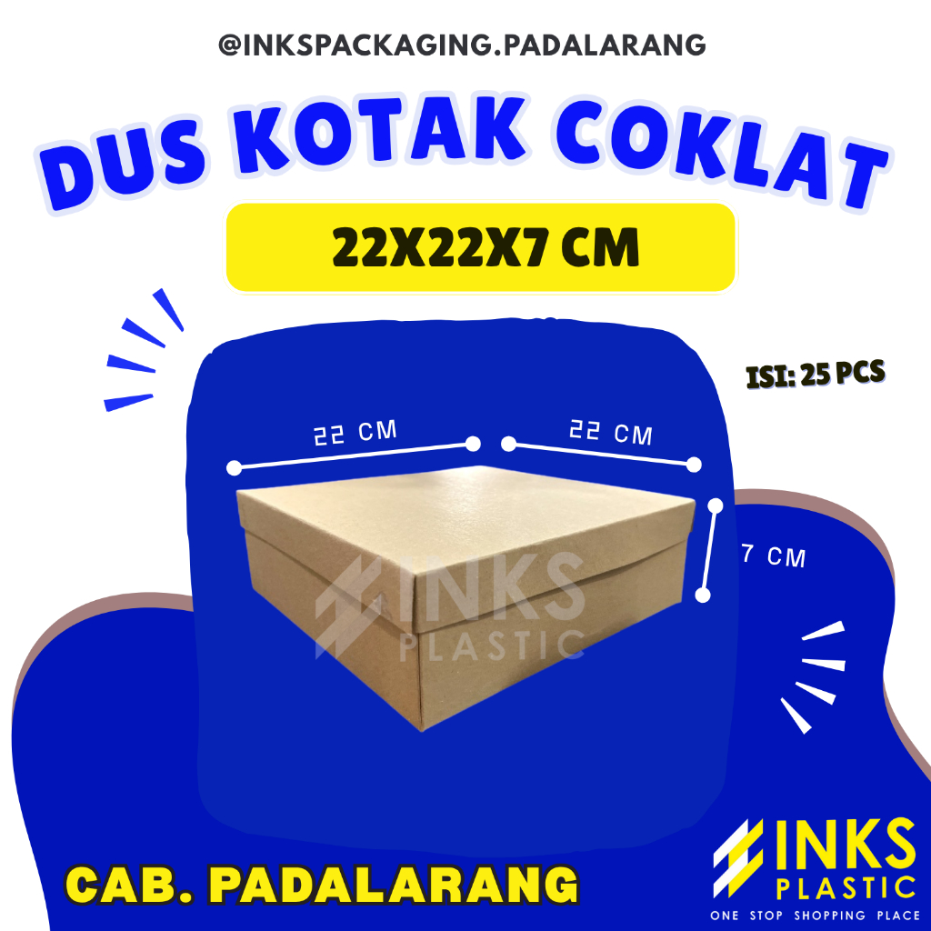 DUS KOTAK COKLAT NASI SNACK 22 X 22