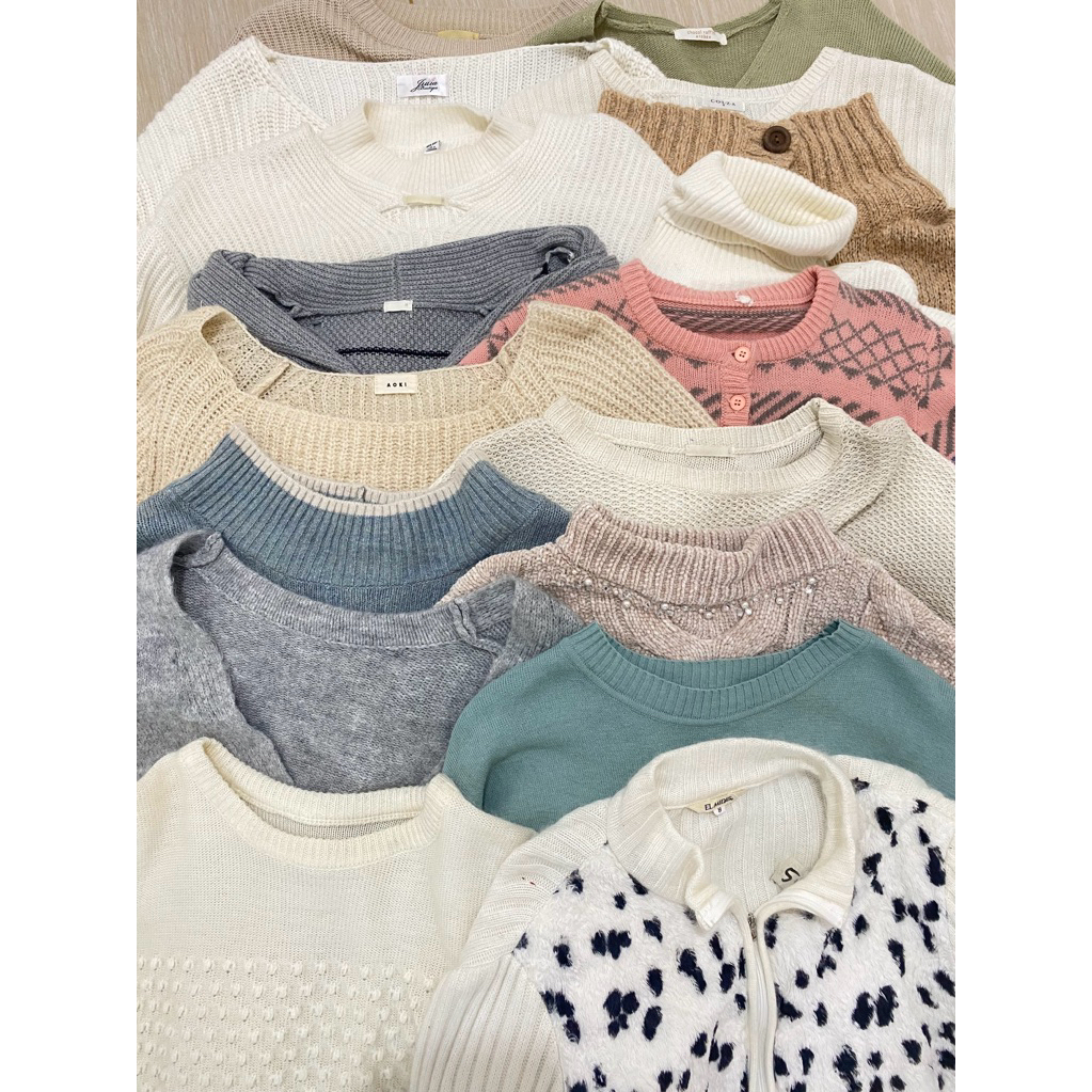 KATALOG 2 - KNITWEAR SWEATER CARDIGAN PREMIUM BRANDED MURAH (UNIQLO, H&M, One way, Global Work, GU g