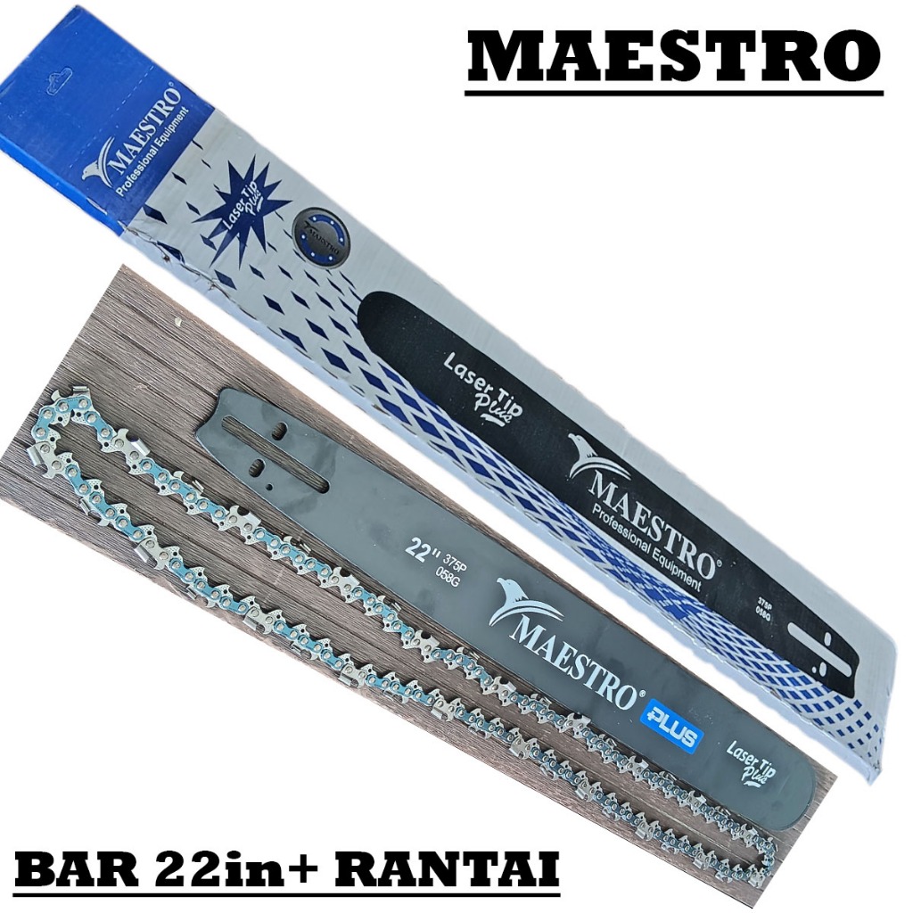 BAR Chainsaw 22" 38T MAESTRO SUMURA / RANTAI Senso Mesin Potong Gergaji Kayu Chain Saw 22 Inch 38T M