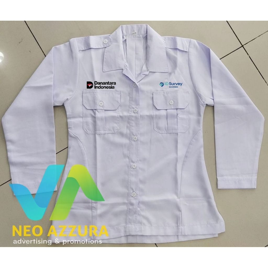 Kemeja seragam kerja DANANTARA id survey Sucofindo wanita lengan panjang | polos & formal