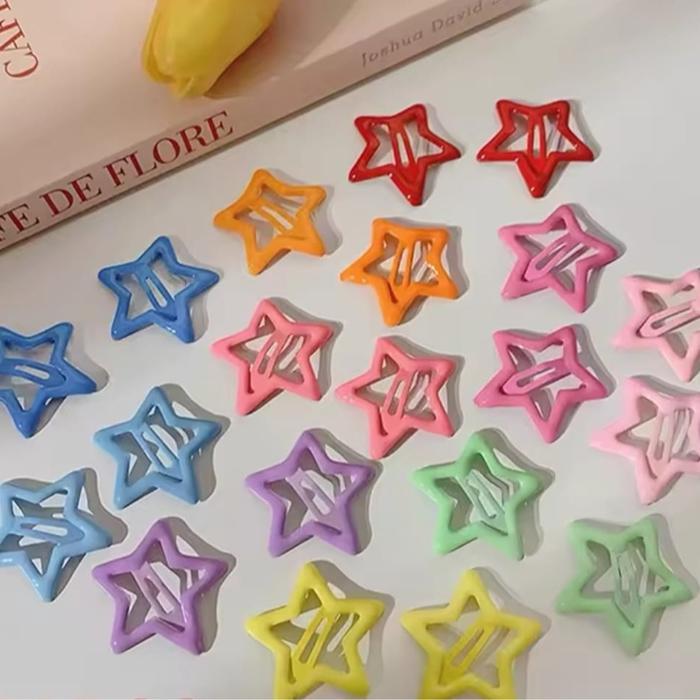 Jepit Rambut Bentuk Bintang Model Korea Hair Clip Accesories anak anak dan dewasa - Biru