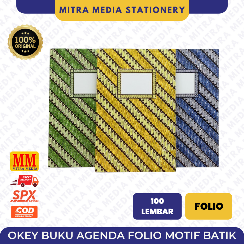 Buku Folio Besar 100 Lembar OKEY / Buku Agenda Bergaris / Buku Akuntansi Folio F4