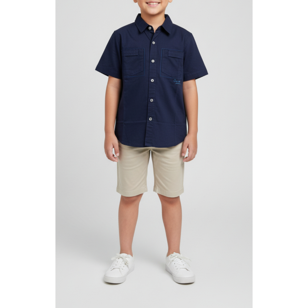 Uis Baju Polos Anak | Kemeja Polos Anak Laki-Laki | Baju Kemeja Santai Anak