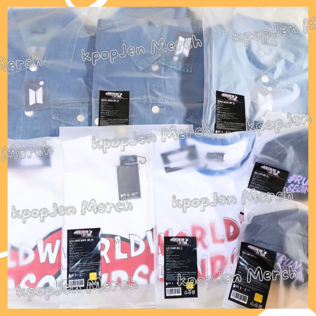 (READY STOK) OUTFIT RUN SEOKJIN TOUR [UNOFFICIAL] TSHIRT FANMADE PRODUKSI LOKAL