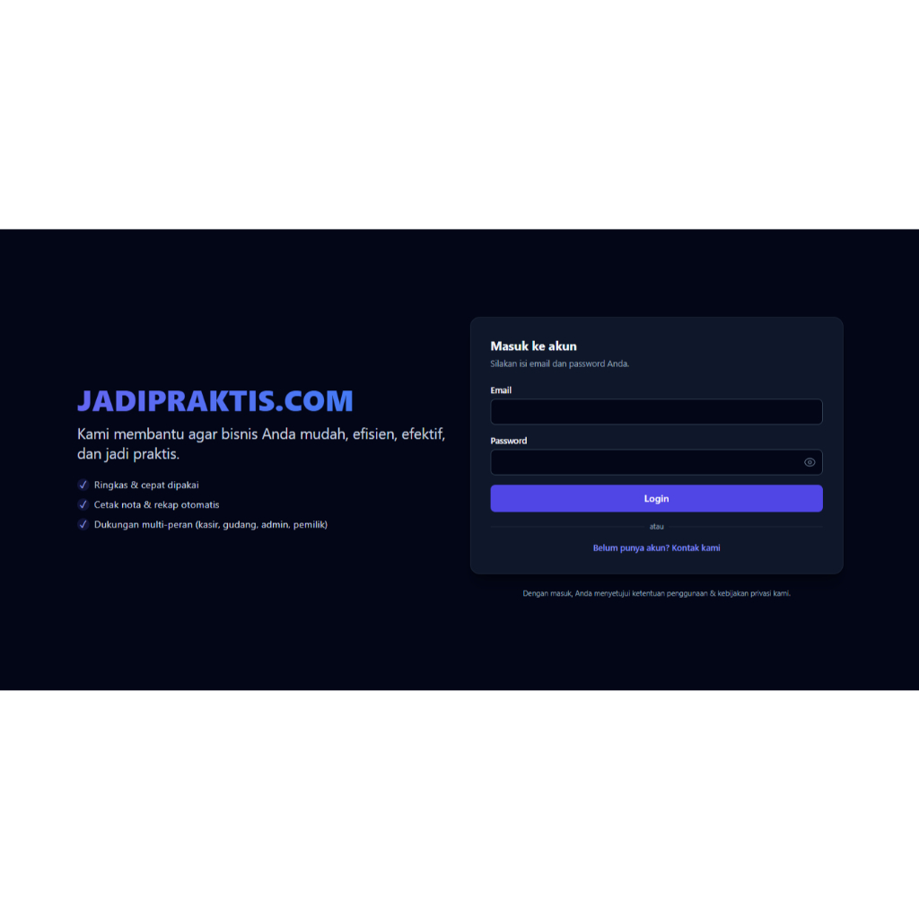 Aplikasi Kasir PHP CI3 Cetak Nota Termal
