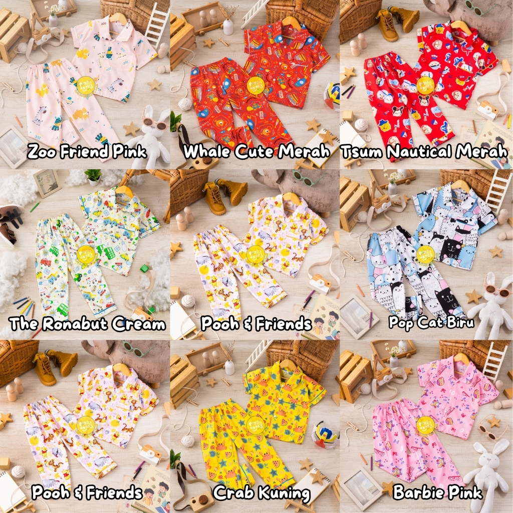 New (Free Amplop) Paket 50 Ribu Beli 3 Dapat 4 Piyama Anak Bayi Sampai Dewasa Motif Random