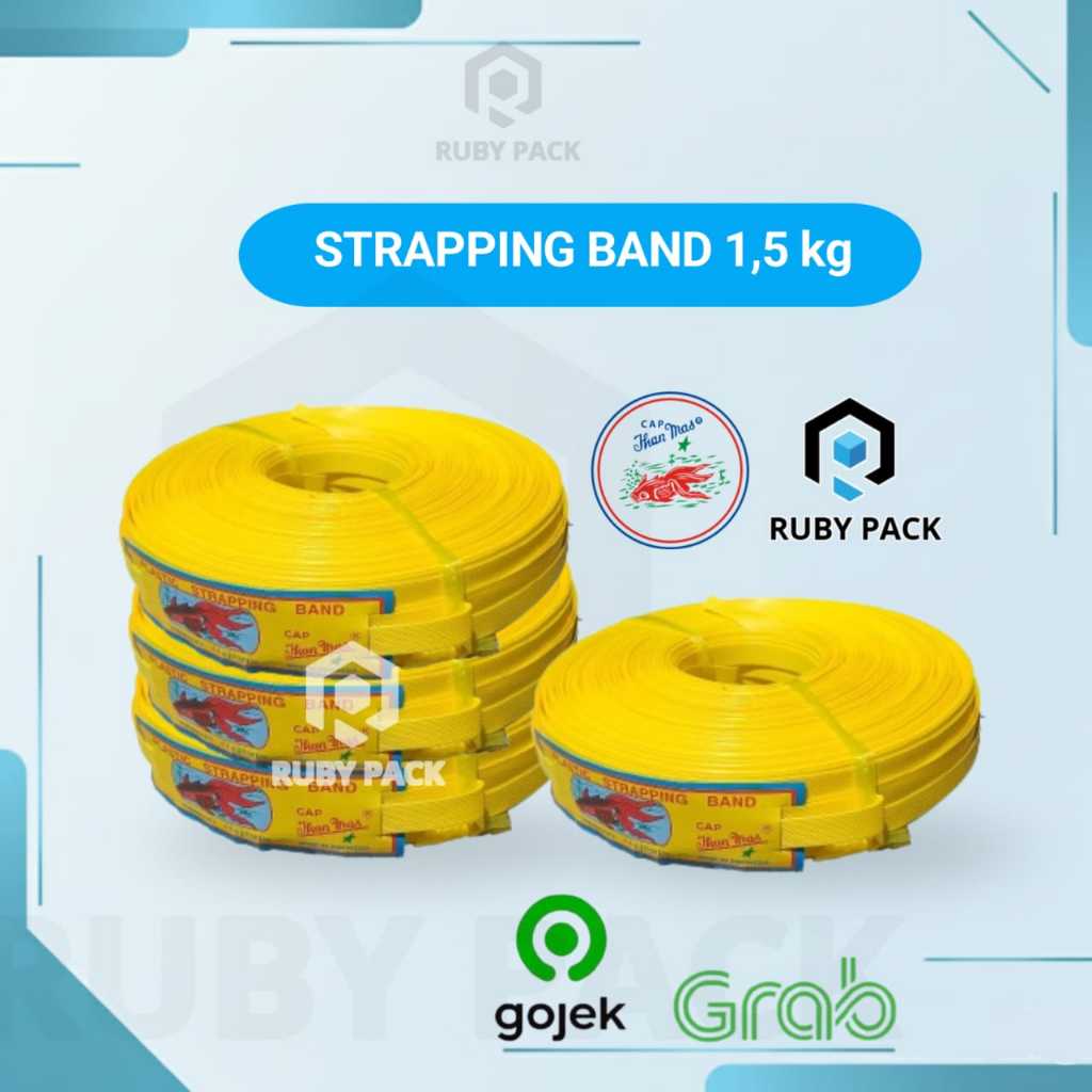 Tali Kuning Cap Ikan Mas 1.5 kg - Tali Strapping Band