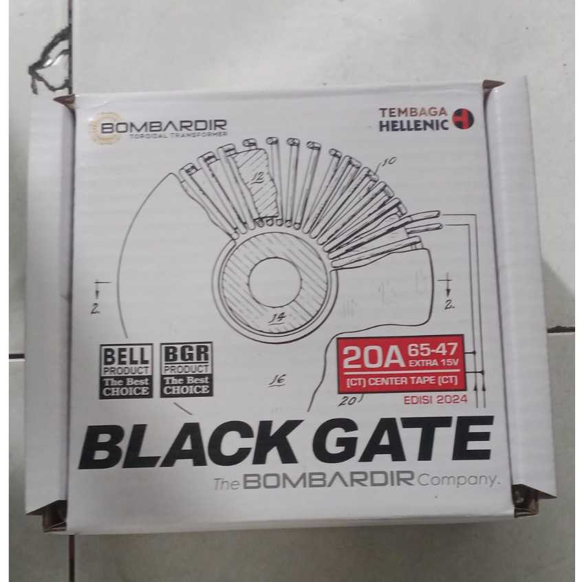 TRAFO / TRAVO DONAT 20A CT 47-56V BLACK GATE BOMBARDIR