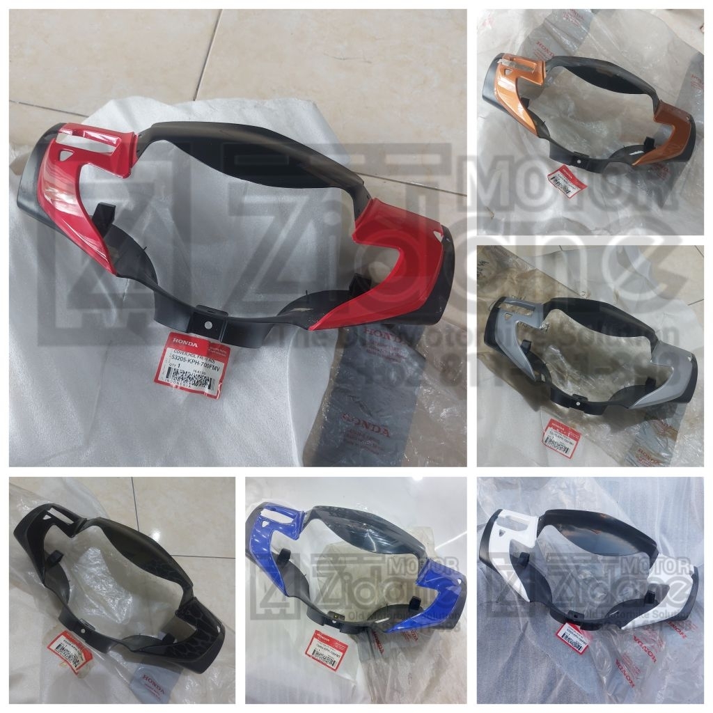 cover handle batok lampu depan dpan honda supra x125 visor old lama orange oren merah putih biru hit