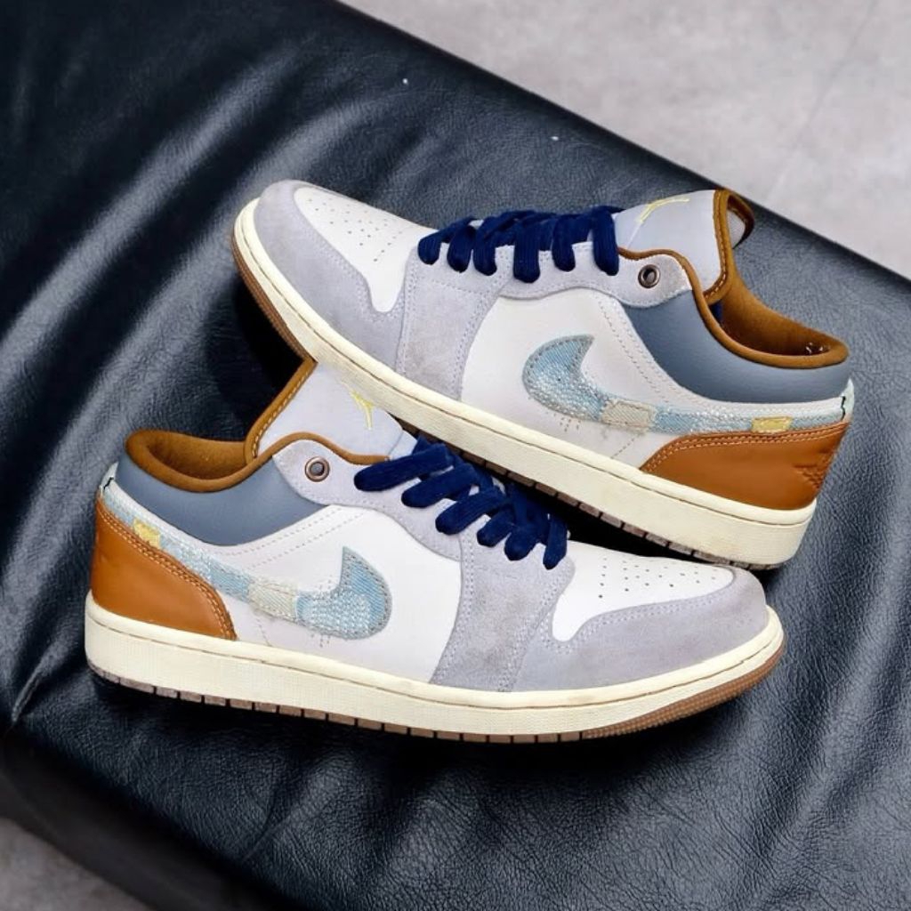 AJ 1 LOW SE REPAIRED SWOOSH DENIM
