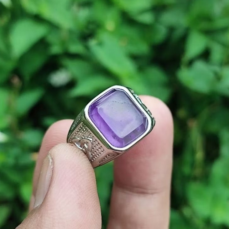 cincin batu akik kecubung kalimantan