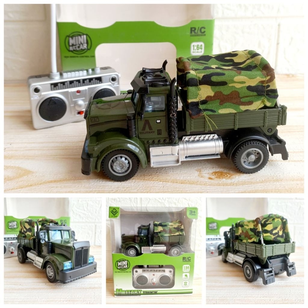 Rc Car Truk Militer Angkut Personil Remote Control - Mainan Mobil Tronton Remot Kontrol Koleksi Anak