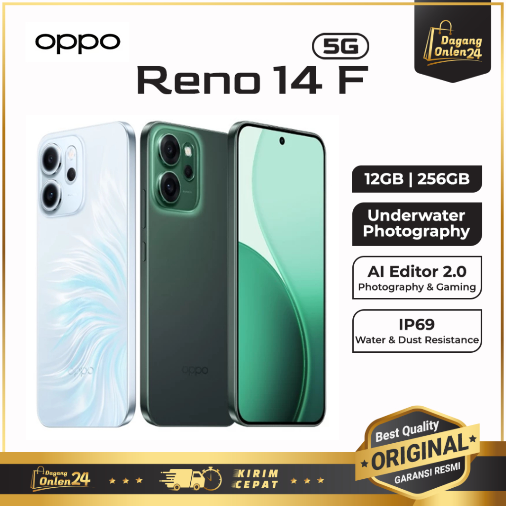 OPPO Reno15 F 5G HP Android Murah Kamera Terbaik Handphone Ram Besar HP Gaming HP OPPO Terbaru 2025