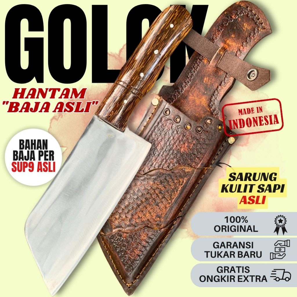 Pisau Cacah Anti karat | Golok Hantam Cacah Tulang Bahan Baja Per
