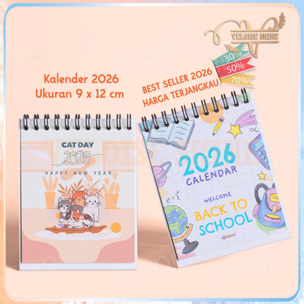 Kalender Meja 2026 Kalender Mini Aesthetic Kalender Duduk 2026 Calendar 2026 Mini Calendar 2026