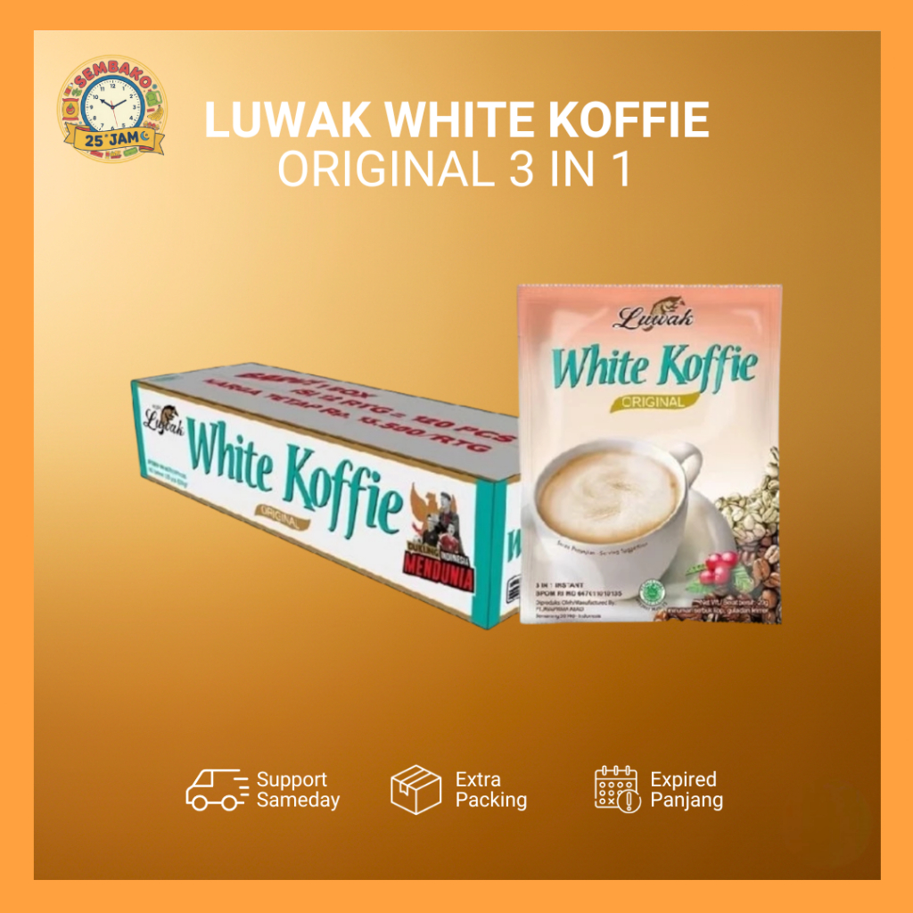 KOPI LUWAK WHITE KOFFIE ORIGINAL 1 DUS ISI 120 PCS