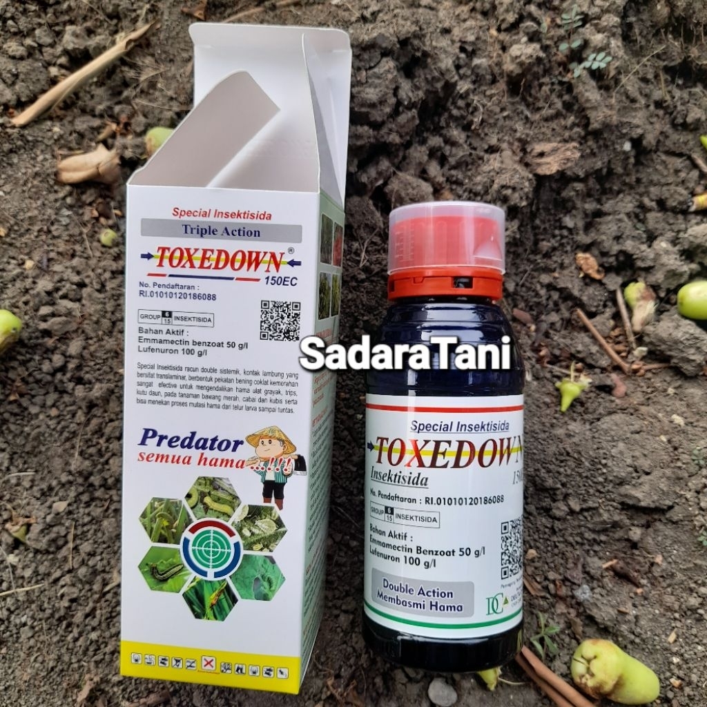 Insektisida TOXEDOWN 150EC 500ml Bahan aktif : Emmamectin Benzoat 50g/l + Lufenuron 100g/l