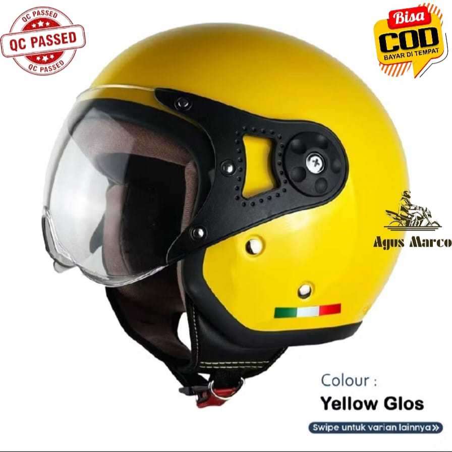 Helm Hijab Helem Pilot Motor metic Wanita Fantasy SNI Busa Premium free Box