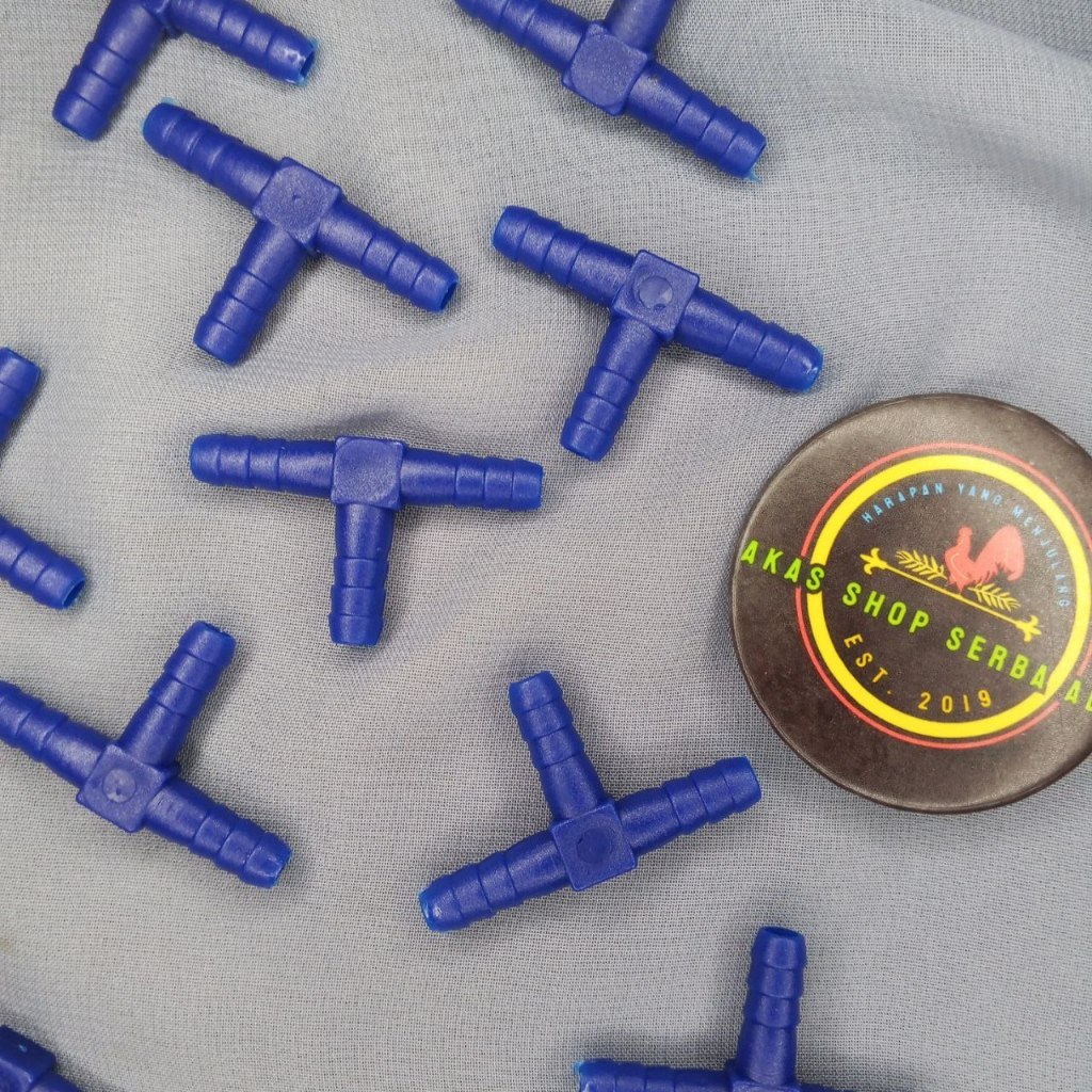 T Tee Cabang Connector Selang Sparepart TMO Tempat Minum Otomatis Ayam