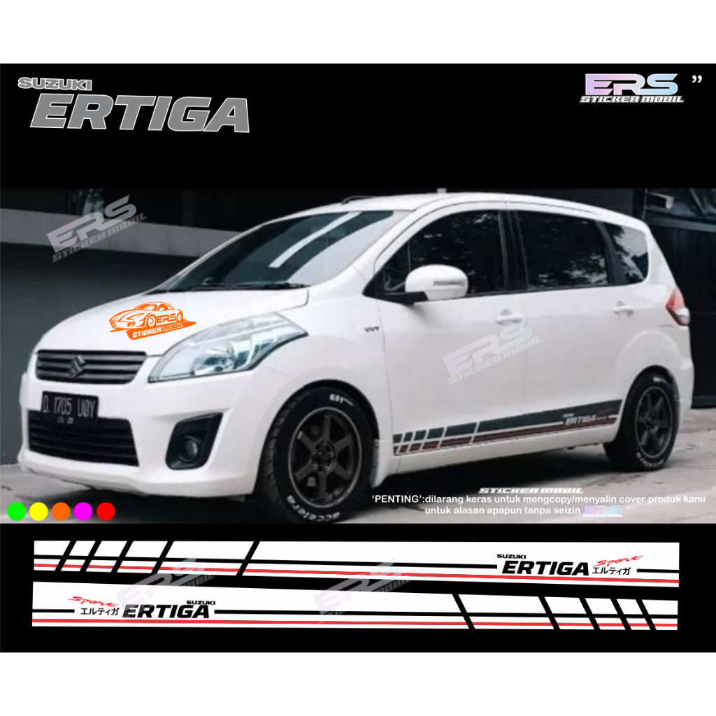 MOBIL ertiga sticker mobil suzuki ertiga stiker list mobil ertiga CUTTING STICKER